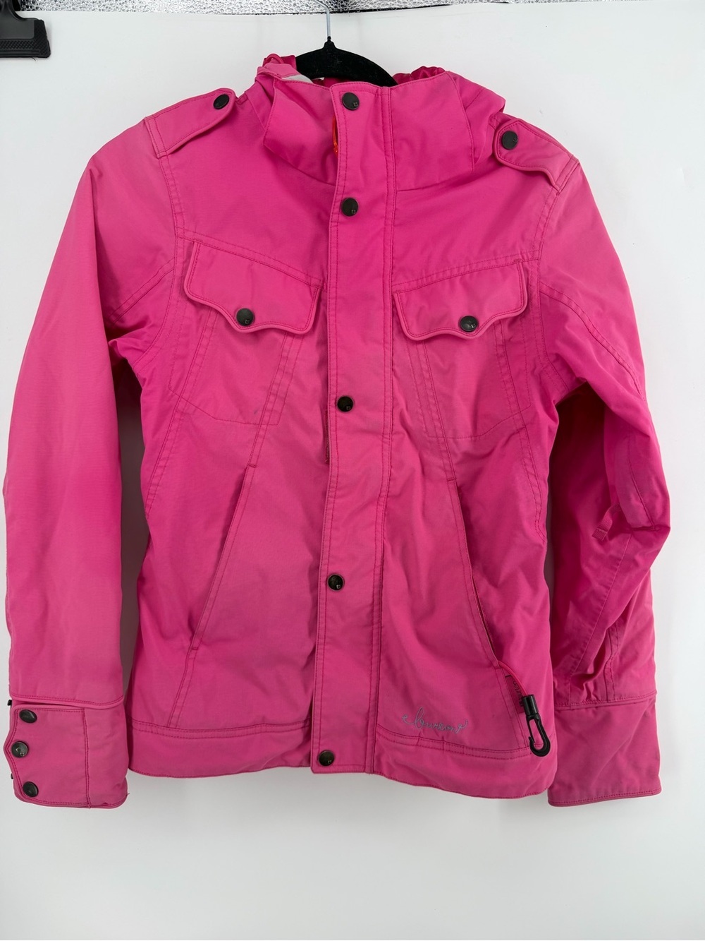 Burton Pink Snowboard Ski Jacket Women's Size XS Waterproof Winter Hooded Cargo